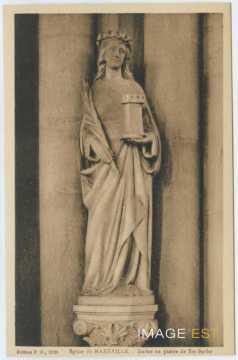 Statue en pierre de Sainte-Barbe (Maxéville)